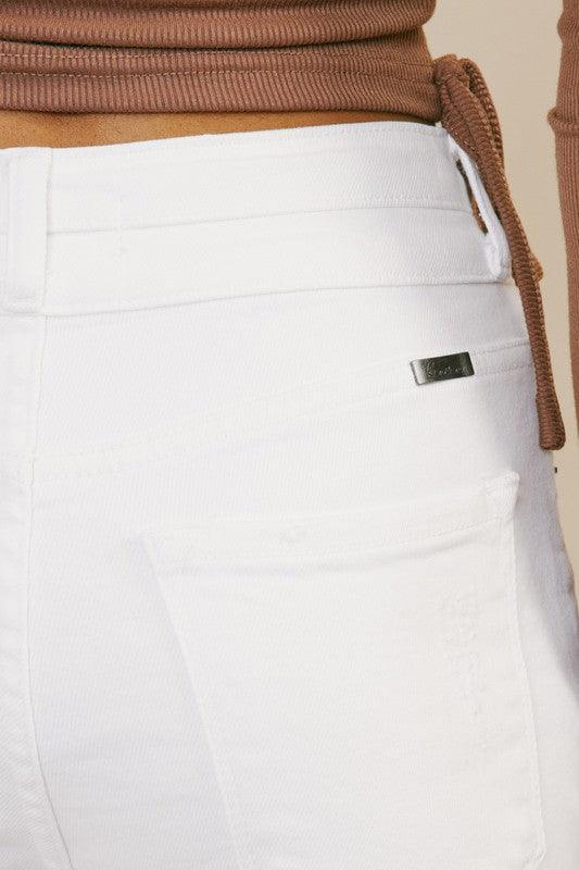 Kancan White High Rise Slim Straight Jeans Jeans