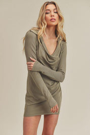 Aemi+Co Collared Cowl Neck Dress | Mini Dresses Daverri Fashions
