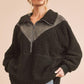 Aemi+Co Oversized Side Pockets Half Zip Pullover Jackets