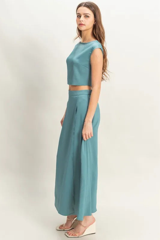 HYFVE Sleeveless Top and Maxi Skirt Set Skirt Sets
