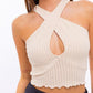 Criss Cross Crop Top Crop Tops