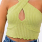 Criss Cross Crop Top Crop Tops