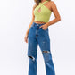 Criss Cross Crop Top Crop Tops