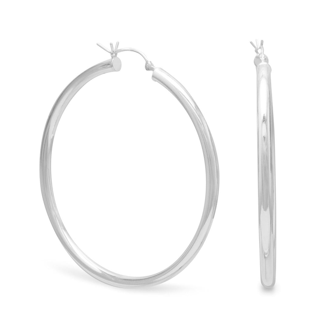 3mm x 50mm Click Hoop Earrings Default Title Earrings