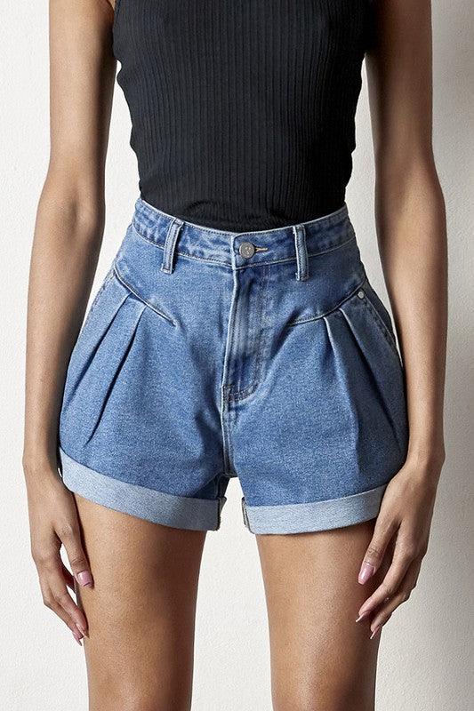 Super High Rise Denim Shorts Shorts