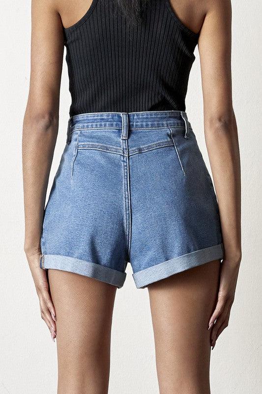 Super High Rise Denim Shorts Shorts