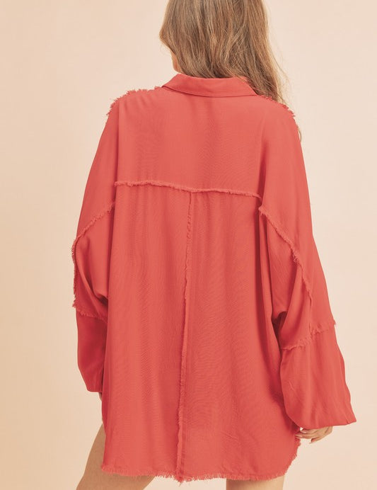 RADICAL RED S Delilah Shirt | Shirts Daverri Fashions