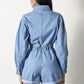 Vintage Long Sleeve Denim Romper Rompers