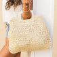 Oversized Straw Tote - DAVERRI FASHIONS