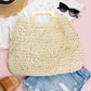 Oversized Straw Tote - DAVERRI FASHIONS