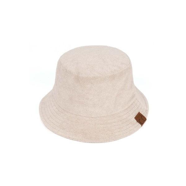 CC Terry Cloth Foldable Bucket Hat Silver Grey OS Hats