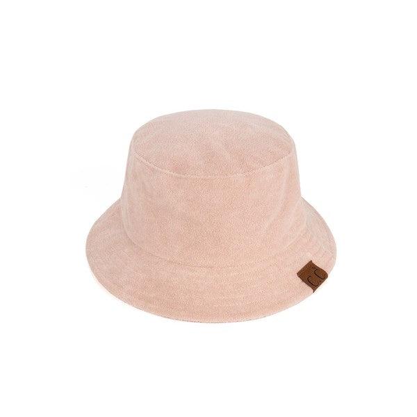 CC Terry Cloth Foldable Bucket Hat Rose OS Hats