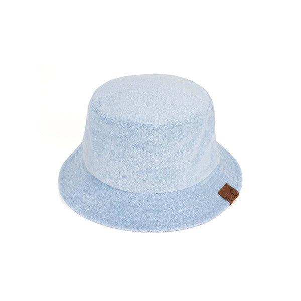 CC Terry Cloth Foldable Bucket Hat Blue OS Hats