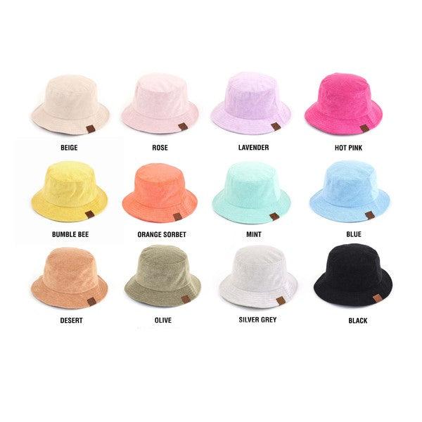 CC Terry Cloth Foldable Bucket Hat Hats