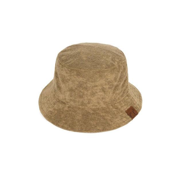 CC Terry Cloth Foldable Bucket Hat Olive OS Hats