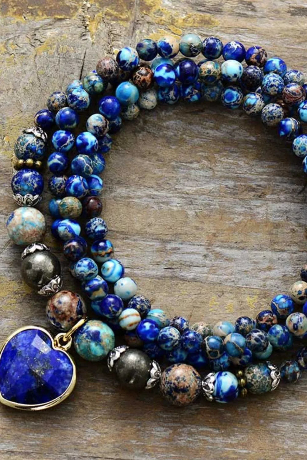 Imperial Stone Heart Three-Layered Bracelet | Bracelets Daverri Fashions