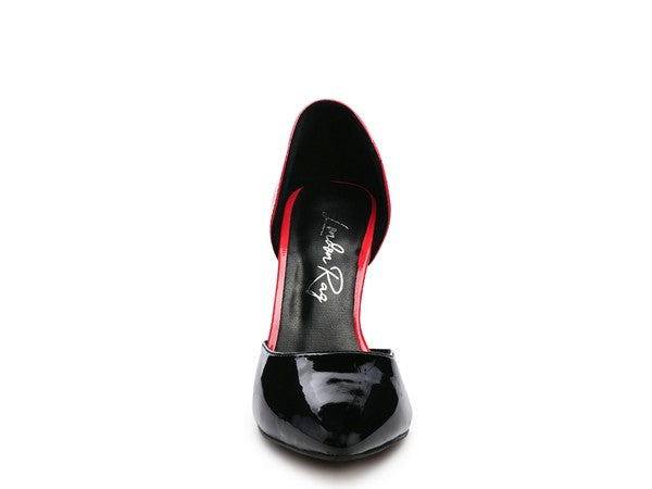Candy Cane Patent Pu Slip On Stiletto Heels | Heels Daverri Fashions