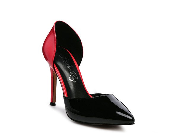 Candy Cane Patent Pu Slip On Stiletto Heels | Heels Daverri Fashions