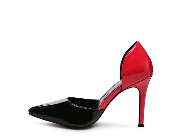 Candy Cane Patent Pu Slip On Stiletto Heels | Heels Daverri Fashions