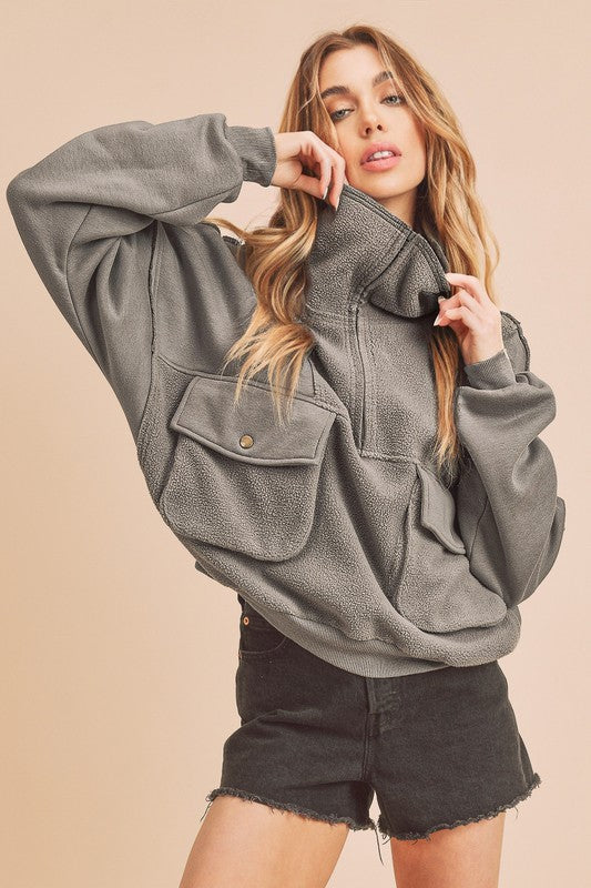 Carter Pullover GRAY S Tops