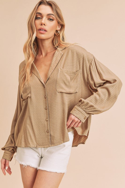 Cherie Shirt CAMEL L Shirts