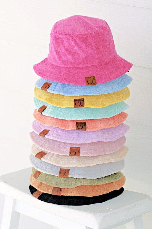 CC Terry Cloth Foldable Bucket Hat Hats