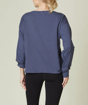 Long Sleeve Oversized Cotton Tee Tops