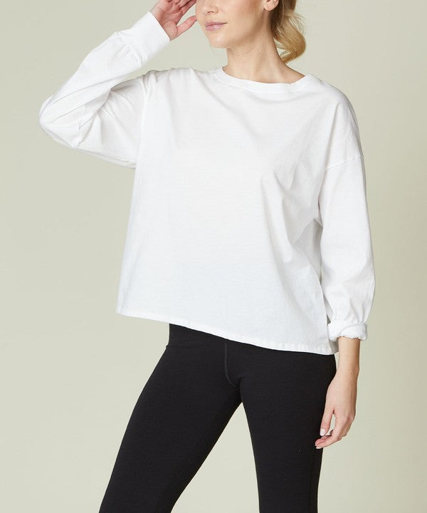 COTTON OVERSIZED LONG SLEEVE T