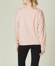 Long Sleeve Oversized Cotton Tee Tops