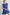 Umgee Cheetah Print Notched Ruffle Layered Cap Sleeve Mini Dress Royal Blue Mini Dresses