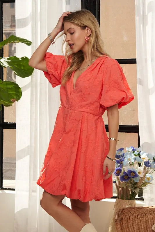 ADORA Puff Sleeve Floral Dress | Daverri Fashions