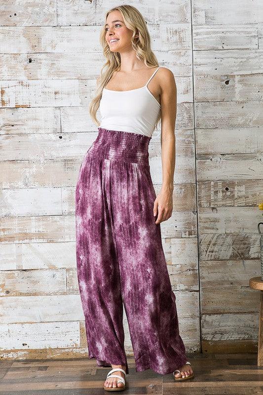 High Waist Wide Leg Pants with Pockets Pants