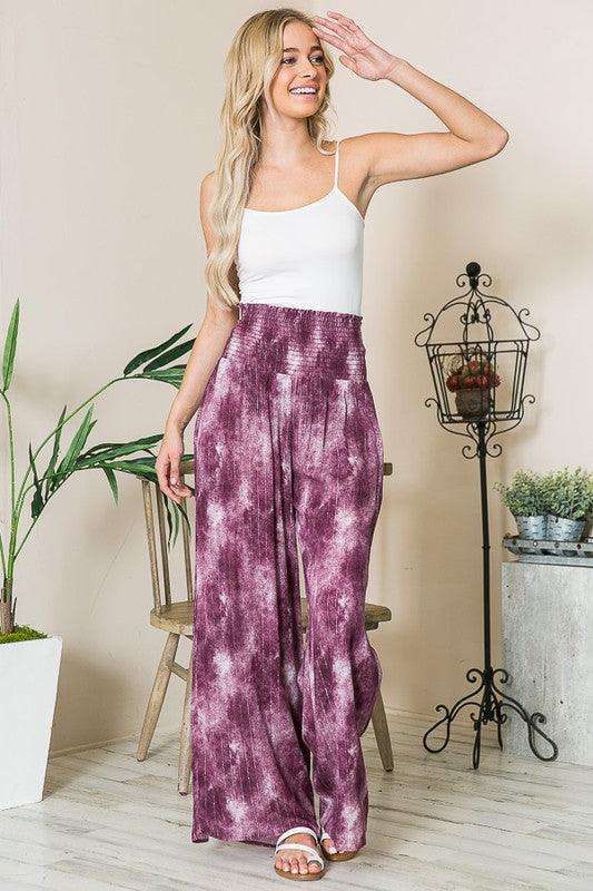 High Waist Wide Leg Pants with Pockets Pants