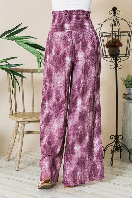 High Waist Wide Leg Pants with Pockets Pants