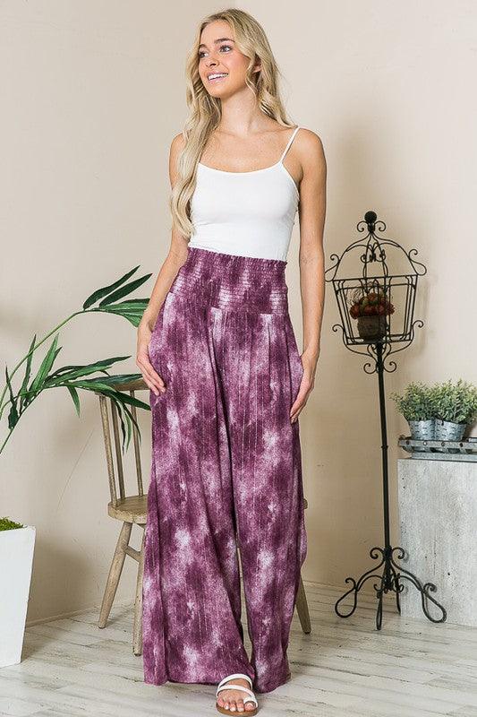 High Waist Wide Leg Pants with Pockets Pants