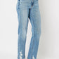 Judy Blue Full Size High Waist Straight Jeans with Heavy Destroy Plus Size - DAVERRI FASHIONS