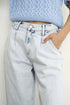 High Waisted Slouchy Ankle Jeans Light Wash Jeans