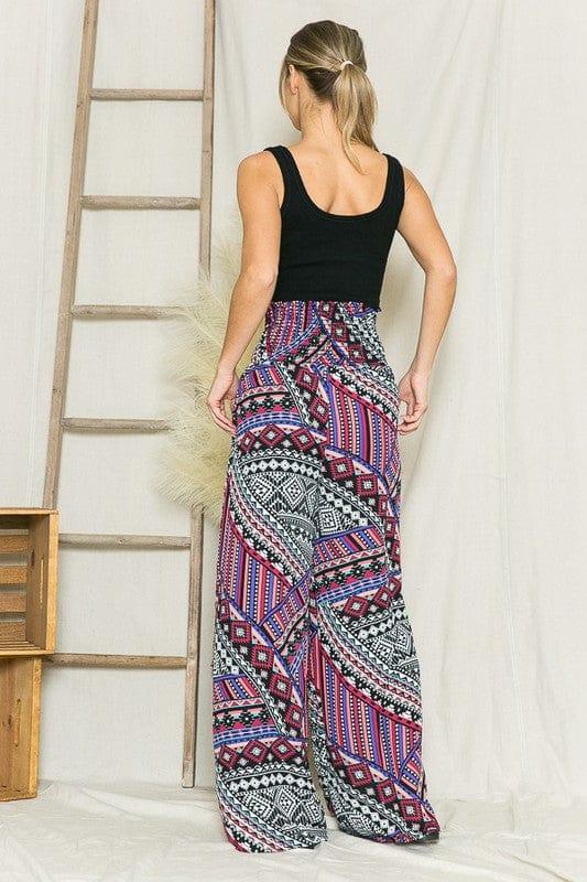 Smocked Wide Leg Pants Pants