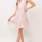 Lime 'N' Chili Striped Sleeveless V-Neck Tiered Dress