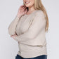 Zenana Plus Batwing Sleeve Knit Top-Casual Comfort Shirts & Tops