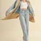MABLE Layered Look Trench Coat With Denim Jacket