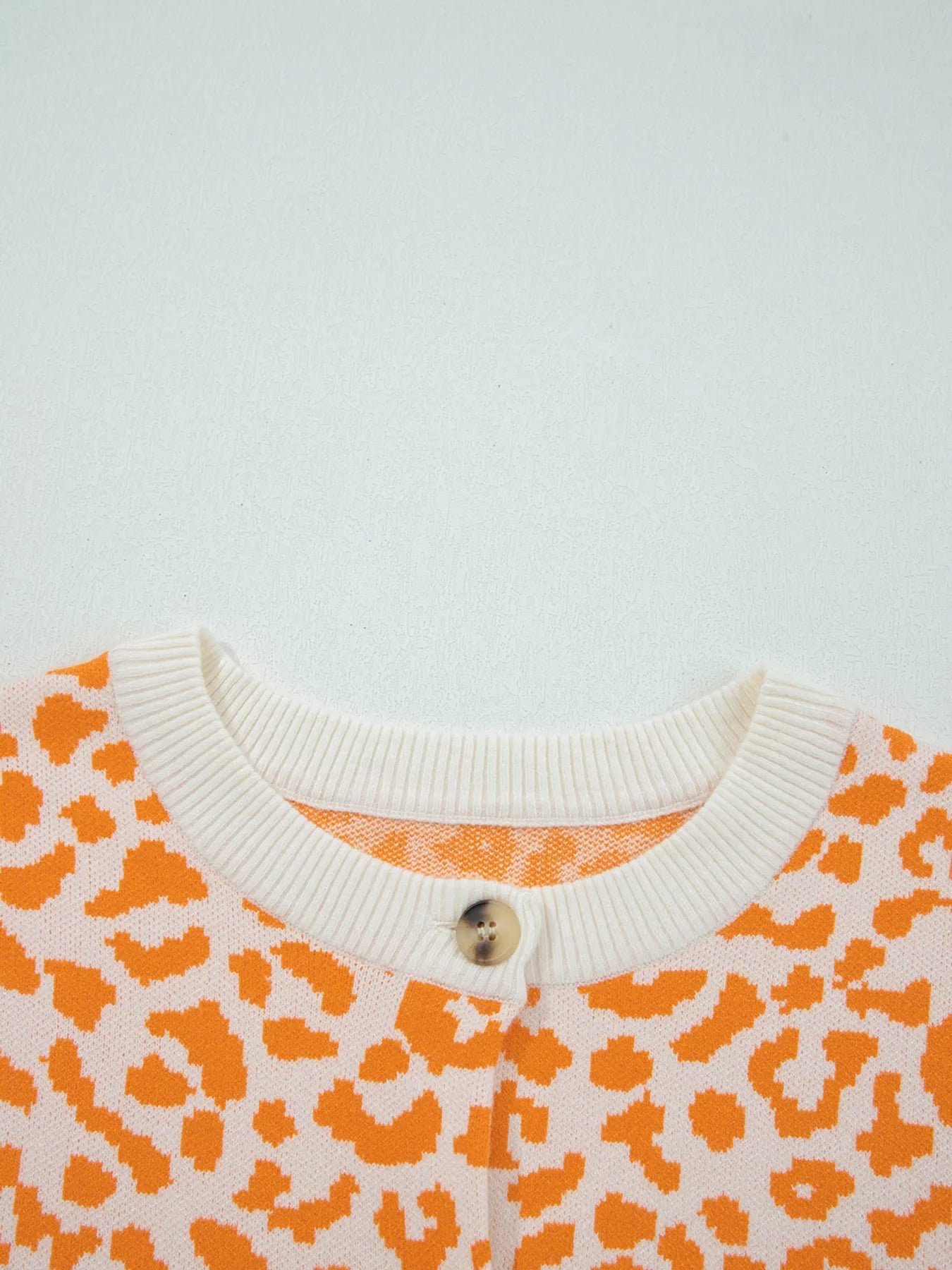 Leopard Drop Shoulder Chunky Knitted Cardigan | Cardigans Daverri Fashions