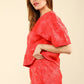 VERY J Quilted Washed Crop Top and Shorts Set Shorts Sets
