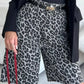 Leopard Print High-Waisted Denim Shorts - DAVERRI FASHIONS