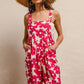 BiBi Floral Prints Tuck Detail Short Overall With Pockets Overalls
