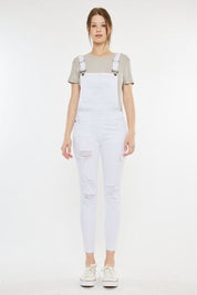 Kancan Distressed Skinny Denim Overalls Overalls