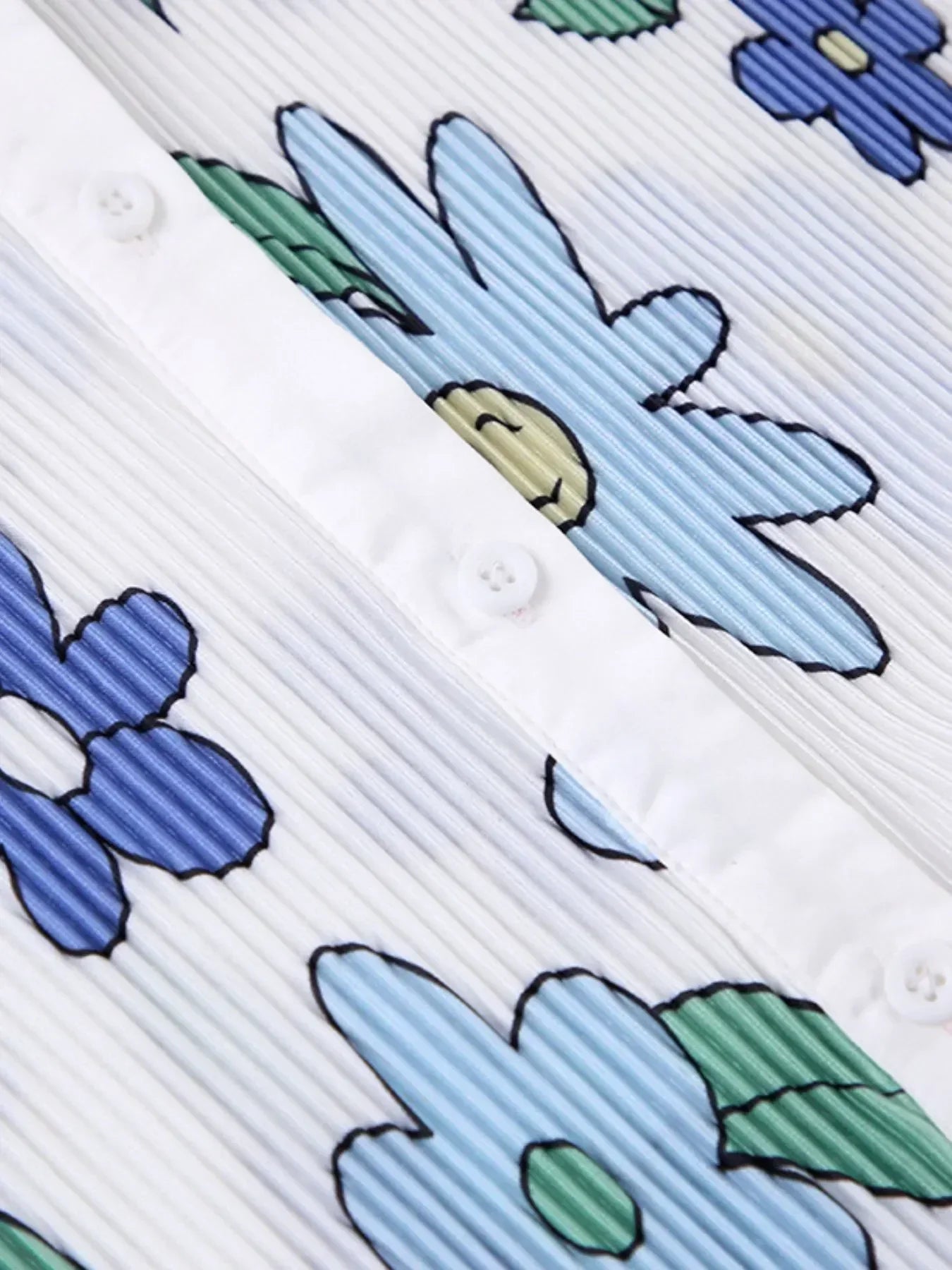 Printed Button Up Shirt and Pants Set - DAVERRI FASHIONS