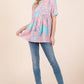BOMBOM Floral Babydoll Tunic Top