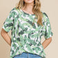 BOMBOM Lightweight Printed Round Neck Short Sleeve T-Shirt - DAVERRI FASHIONS