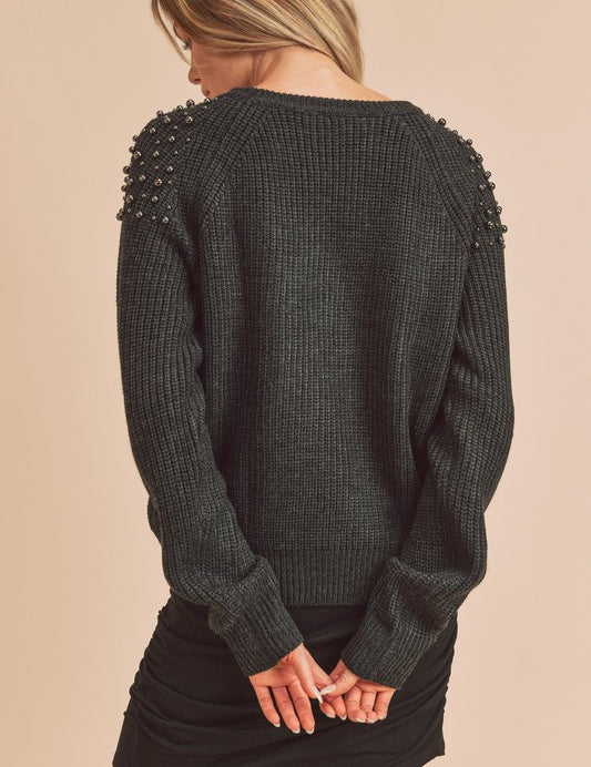 CHARCOAL S Sylvia Sweater | Sweaters Daverri Fashions